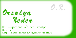 orsolya neder business card